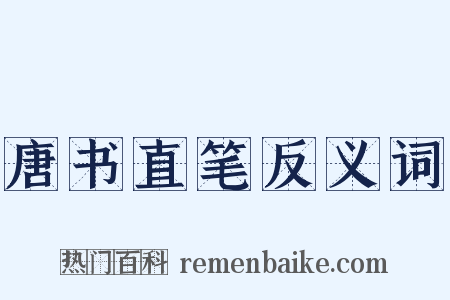 唐书直笔反义词是什么意思的图片